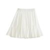 Spring summer fitted pleated skirt, "fish tail" cut, high waist, A-line