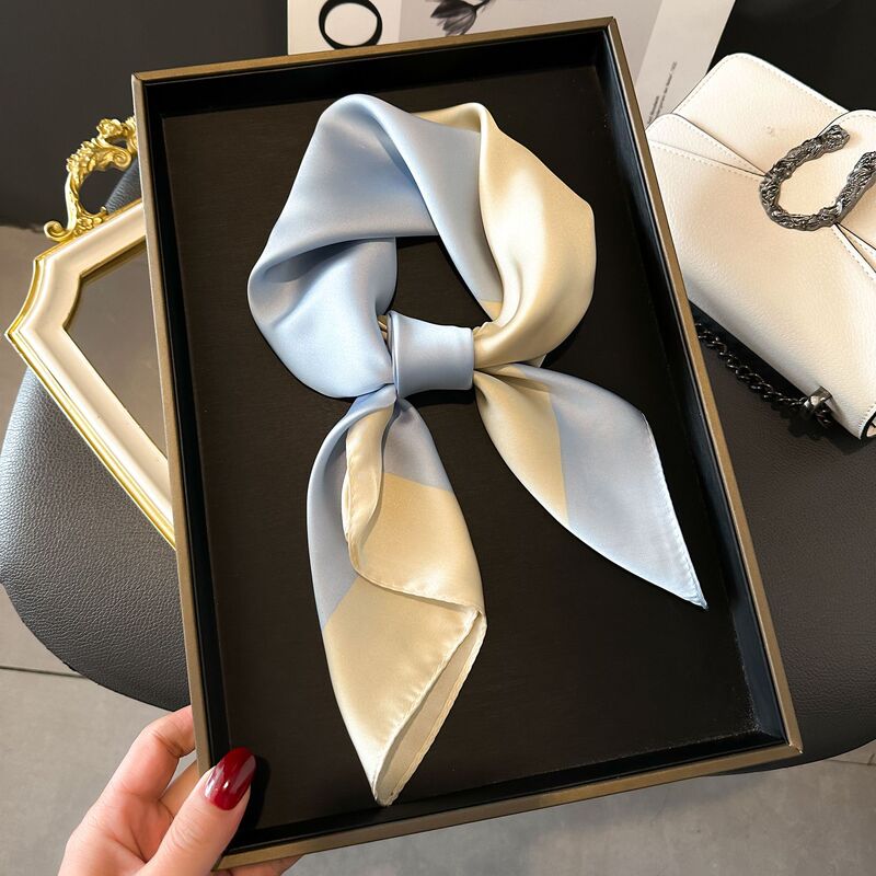 New versatile fashion artificial silk small square scarf professional scarf scarf spring and summer matching scarf elegant simple scarf