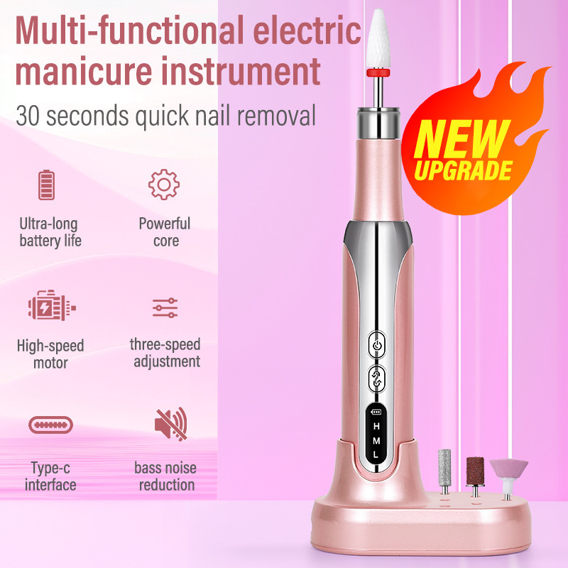 2024 nueva máquina pulidora de uñas removedor de uñas eléctrico esmalte de uñas manicura pulido herramientas de uñas exfoliantes