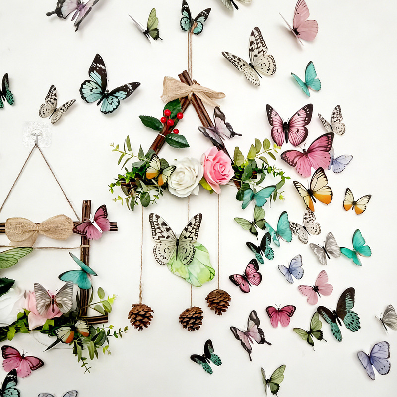 3D Butterfly Simulation Wall Stickers DIY Bedroom Entrance Background Wall Decorations Ins Wall Stickers Stereo Waterproof 3D Butterfly Simulation Wall Stickers DIY Bedroom Entrance Background Wall Decorations Ins Wall Stickers Stereo Waterproof