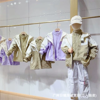 巴布豆史努比儿童三合一冲锋衣三防外套童装工厂拿货风衣外套批发