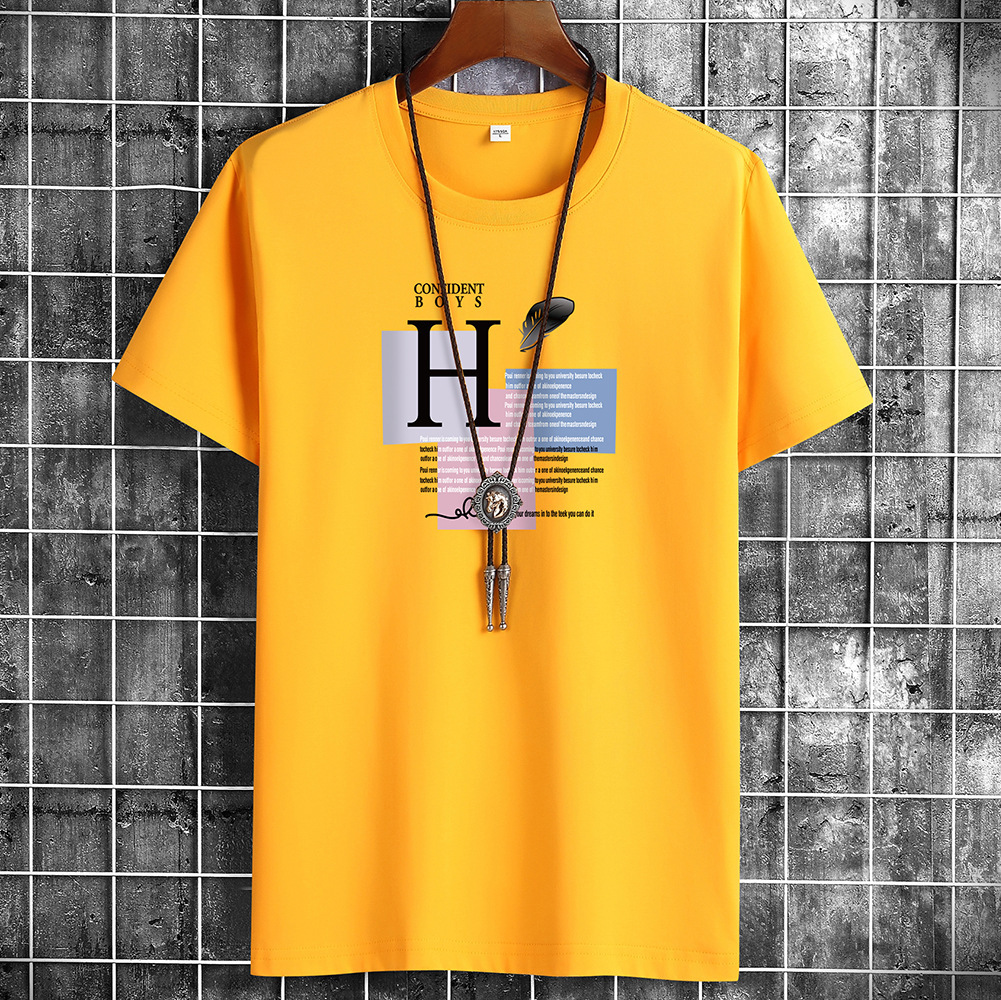 Camiseta de manga corta para hombre ropa suelta interior verano moda color sólido blanco Camiseta de manga media talla grande ropa de hombre 3004