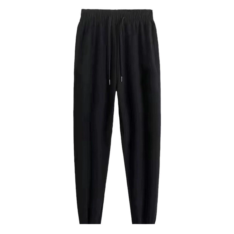 Производители оптом осенне-зимние трендовые мужские утолщенные повседневные брюки на флисовой подкладке, однотонные простые свободные спортивные прямые брюки