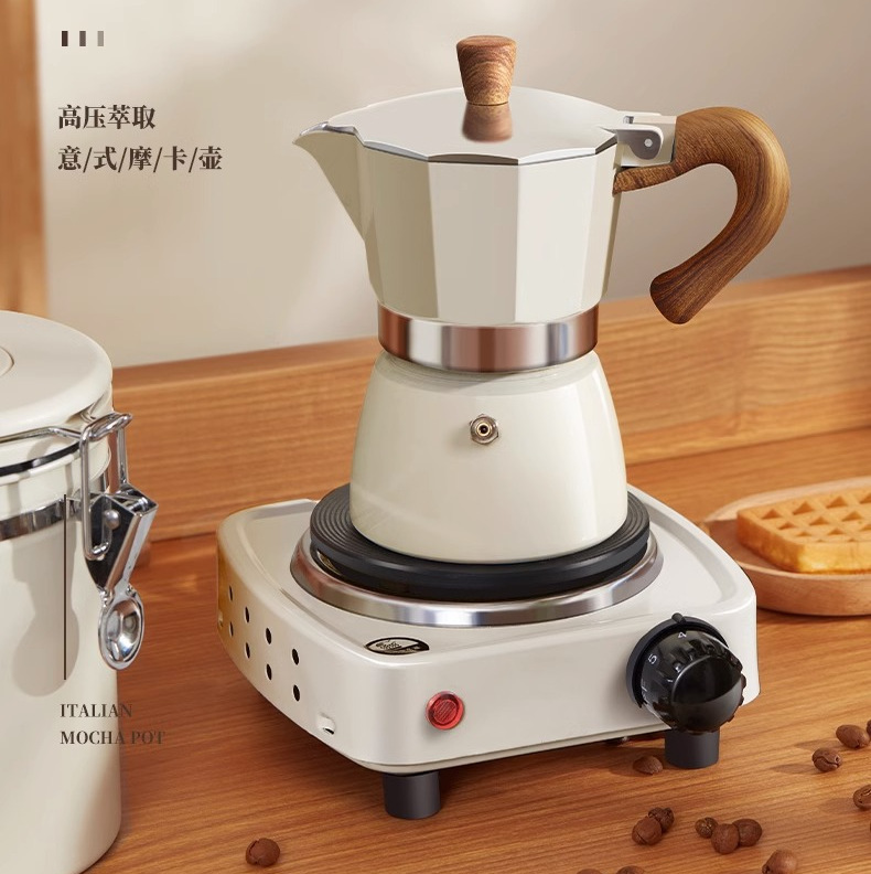 Special offer Italian mocha pot aluminum coffee pot Italian espresso extractor home coffee maker Special offer Italian mocha pot aluminum coffee pot Italian espresso extractor home coffee maker