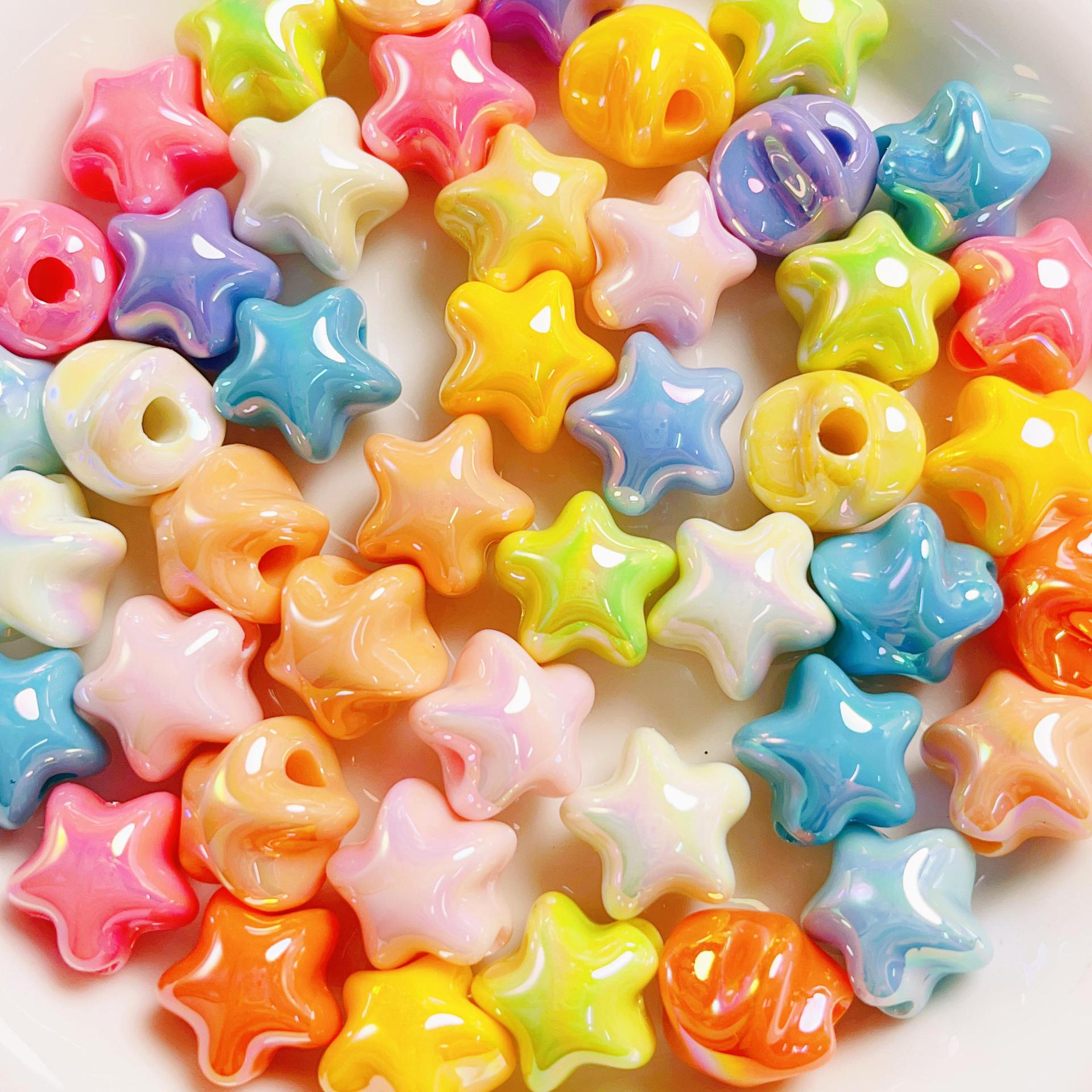 10 PCS/Package Plastic Pentagram DIY Jewelry Accessories Beads display picture 1