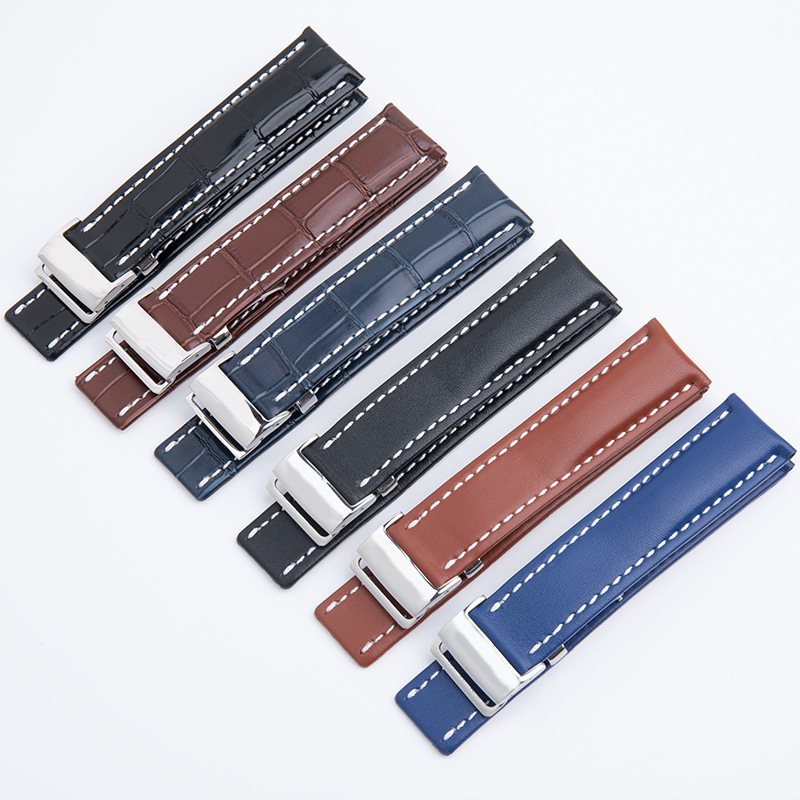 Substitute Century-old * Ling Avengers Challenger Super Ocean Culture Yellow Wolf Black Bird Scouting Machine Genuine Leather Watch Strap