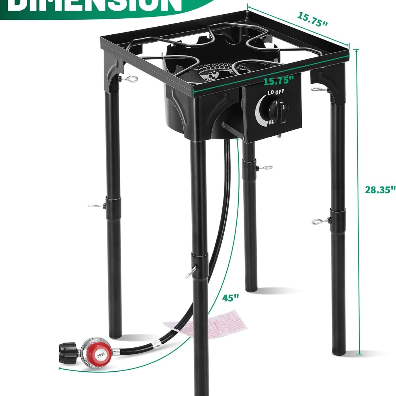 Camping transfronterizo al aire libre estufa única portátil estufa de hierro fundido horno de barbacoa de patio olla de cocina de campamento ángulo estufa de gas de acero