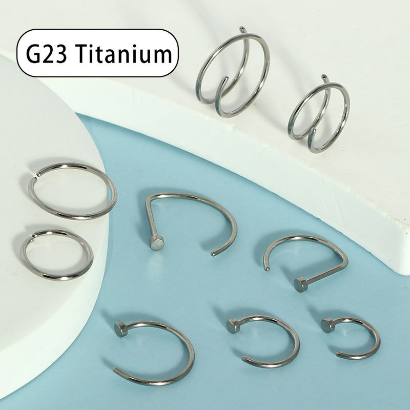 Pointed titanium steel lip stud product view