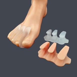 New Sebs Silicone Three-Hole Toe Separator, Soft Toe Separator, Bunion Correction, Wearable Shoes