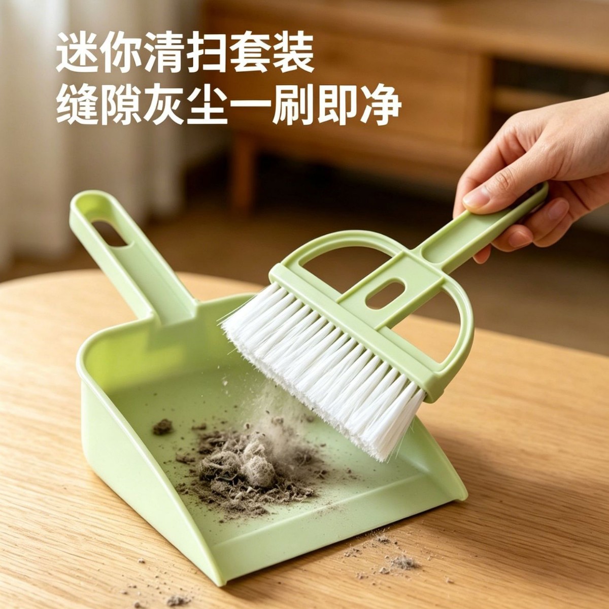 Mini Semicircular Broom and Dustpan Set for Home Use, Desktop Keyboard Small Gap Cleaning, Dust Removal, Multifunctional Brush