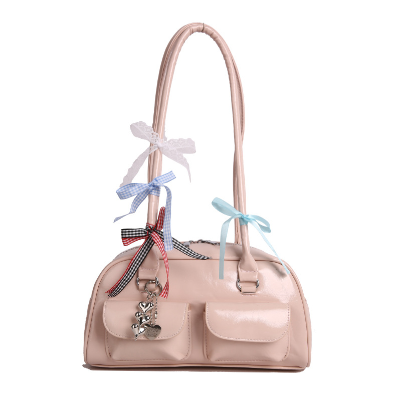 Bolsa de bolos transfronterizas, blogger coreano, nicho universal, bolso de Boston, bolso de hombro axilar de alta calidad
