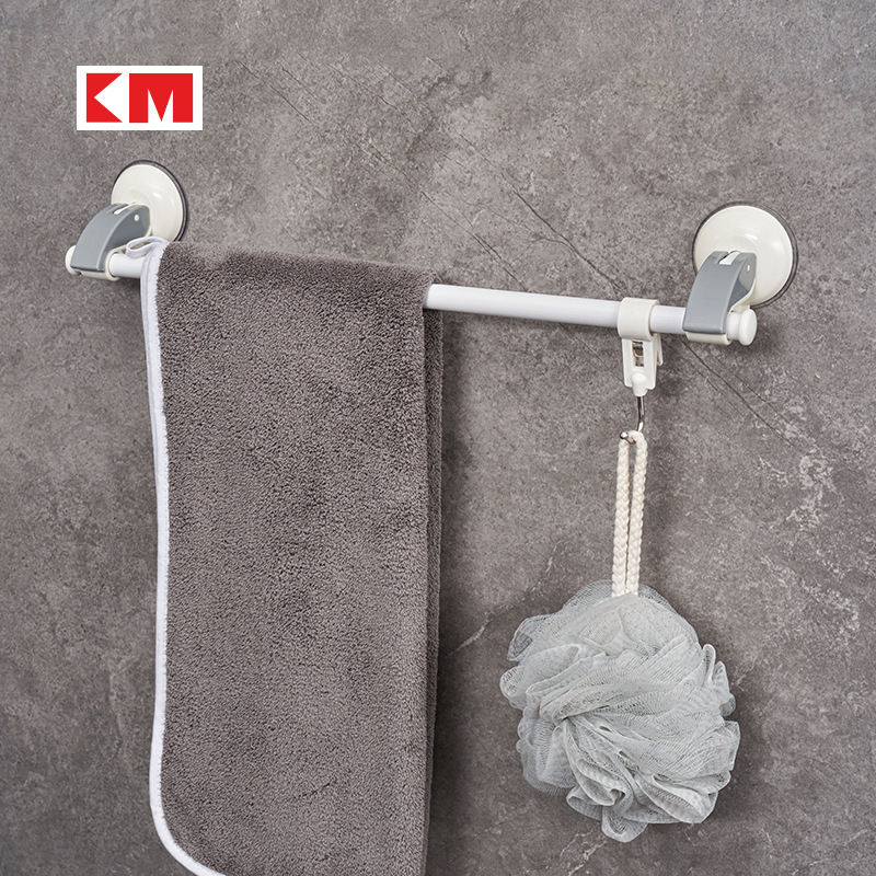 KM 2070 suction cup towel rack non-perforated strong suction cup towel rack bathroom slippers rack kitchen cloth rack