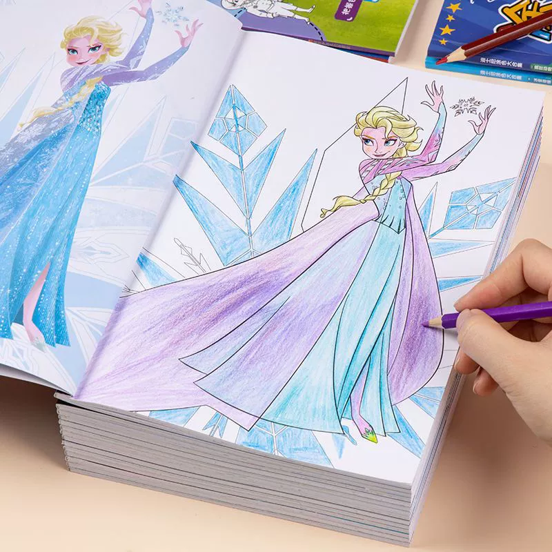 Disney, книга с иллюстрациями для раннего возраста, раскраска, «Холодное сердце»