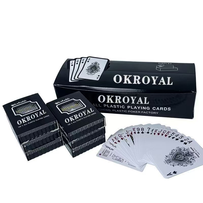 Al por mayor transfronterizo nuevo OKROYAL sequinilla de plástico PVC bicolor 30 filamento suave a prueba de agua y desgaste tarjetas de juego image 7