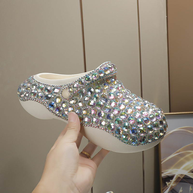 Foreign Trade Women's Shoe Brand Fashion Rhinestone-Embellished Thick-Soled Eva Clogs Factory Direct Delivery Clogs European and American Cross-Border Hot-Selling Items Foreign Trade Women's Shoe Brand Fashion Rhinestone-Embellished Thick-Soled Eva Clogs Factory Direct Delivery Clogs European and American Cross-Border Hot-Selling Items