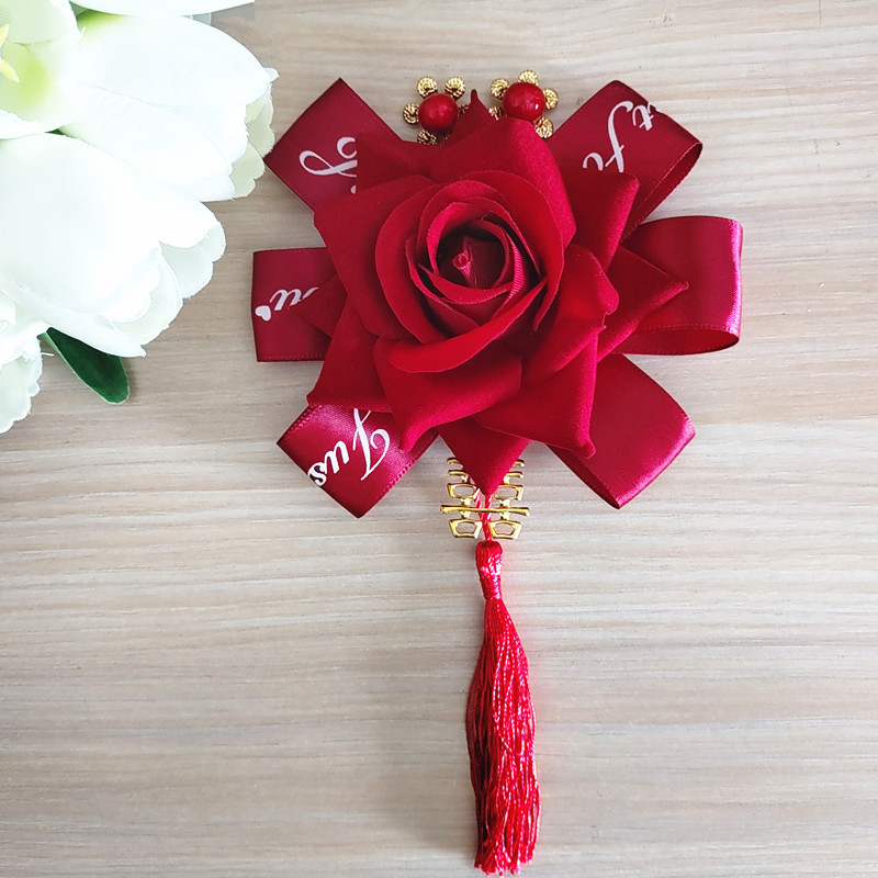 Ramillete de boda, celebración de boda, suministros para novios, padre, madre, padrinos de boda, damas de honor, familia, conjunto completo de flores únicas hechas a mano