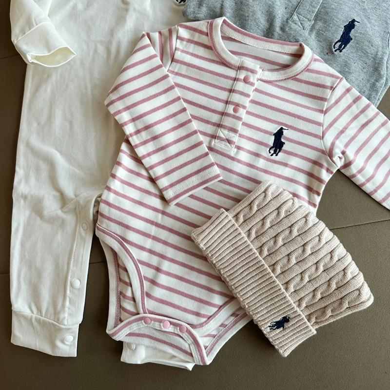 [92% favorable rating] baby's autumn clothes baby jumpsuit autumn super foreign air leisure infant stripes