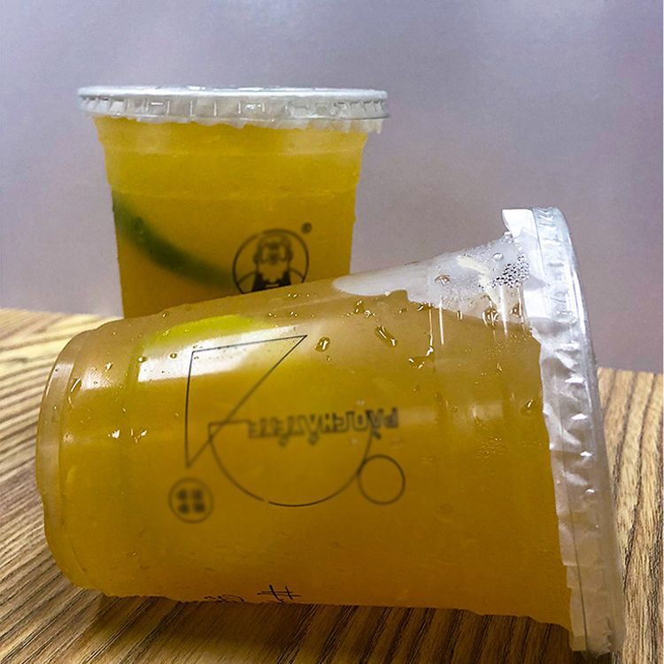 En stock a prueba de fugas almohadilla de papel leche taza de té embalaje desechable película de sellado bebida fría taza de café tapa al por mayor para llevar papel de almohadilla