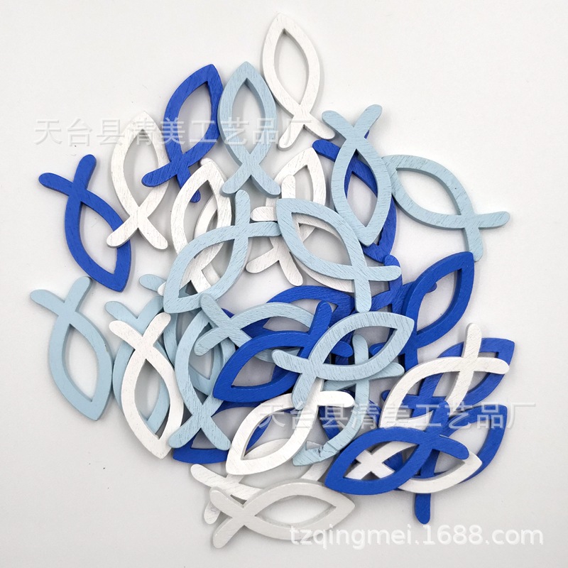 3,5 cm/4cm/5cm azul oscuro azul claro blanco traje de pescado cada 12 9 paquete mixto un total de 108 sets