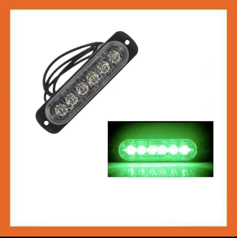 Luz de advertencia del coche luz intermitente motocicleta camioneta 12-24V Universal 6LED ultrafino señal lateral luz intermitente
