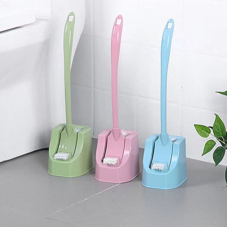 Thickened Corner-Free Cleaning Brush Set for Bathroom and Toilet, Toilet Brush Set with Random Colors, No Dead Corners