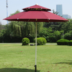 户外庭院伞沙滩伞太阳伞摆摊伞遮阳伞大雨伞双顶伞通风广告伞