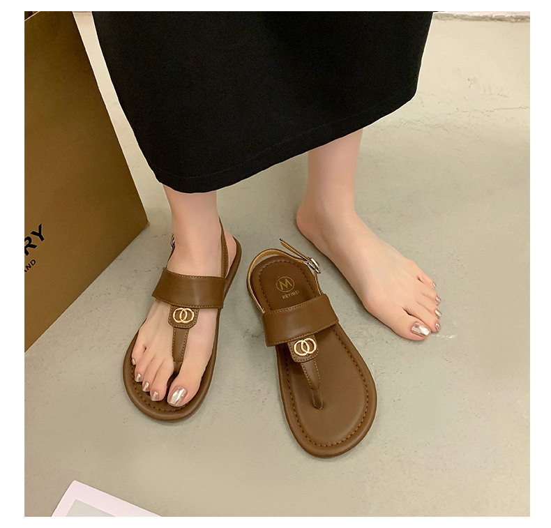 Sommer Neue Net Rot Retro Flip Flop Sandalen Frauen S Ins Trendy Nische Design Sinn Meer Flache Strand Schuhe_voghion.com