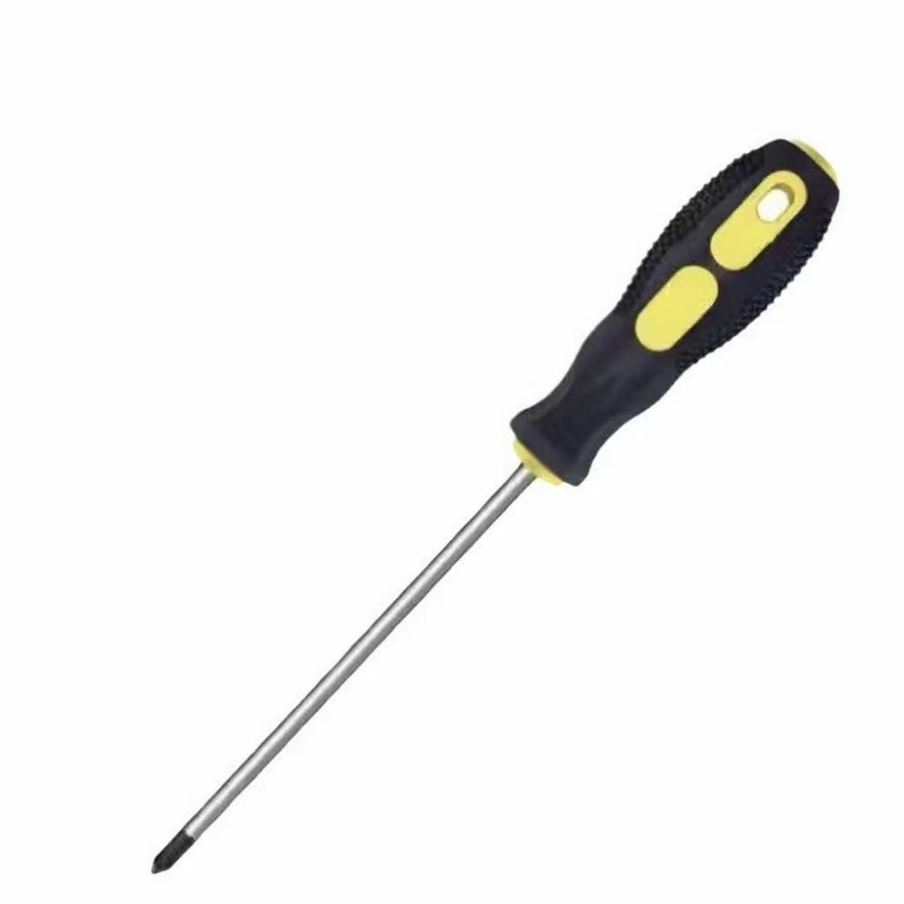 destornillador cruzado magnético amarillo y negro mango de masaje doméstico una palabra destornillador herramienta manual
