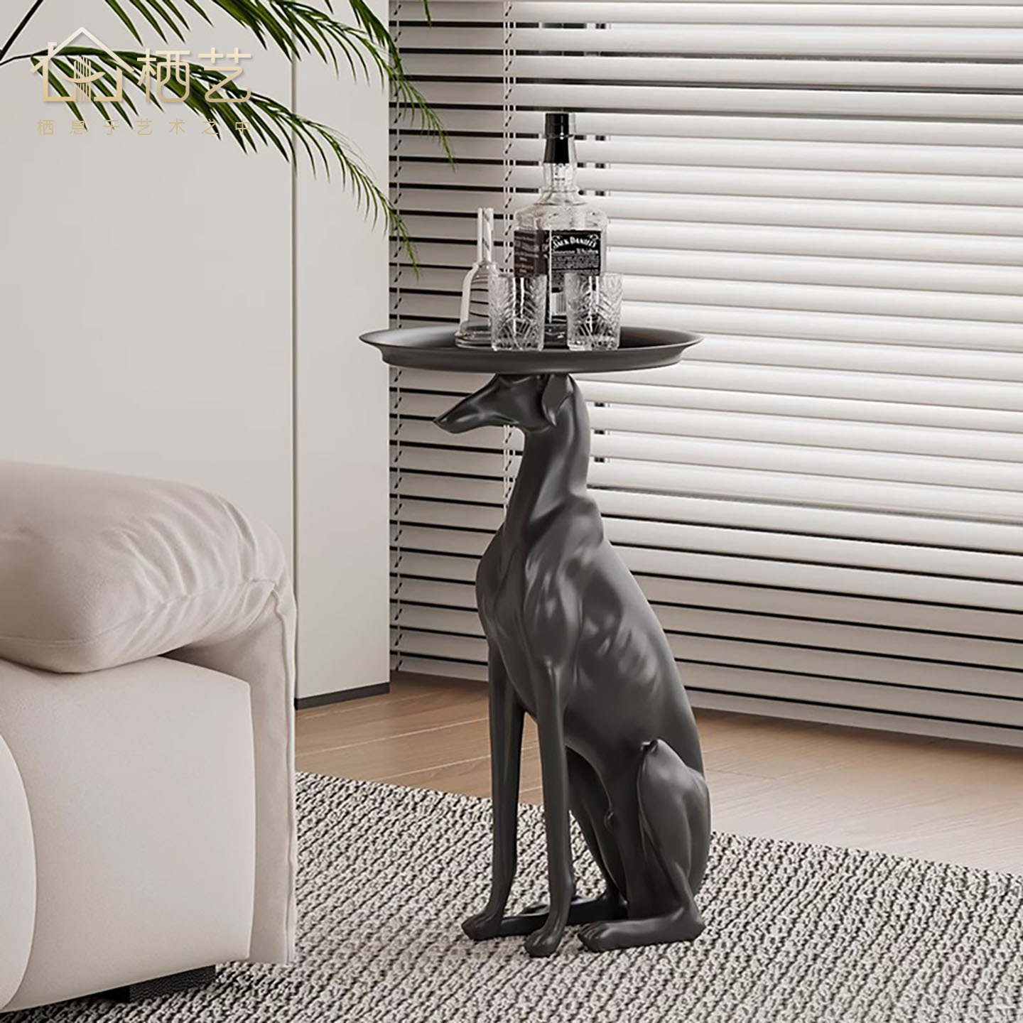 Creative Large Floor-Standing Dog Ornaments, Simple and Modern Living Room Sofa, Tv Cabinet, Coffee Table, Home Soft Furnishings