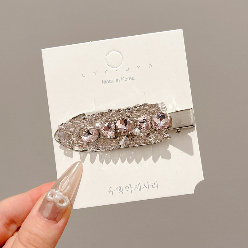 Clip de cabello de flor de leopardo para mujeres clip de cabello de alto nivel frente clip de frangeo 2025 nuevo clip lateral clip de cabello toque