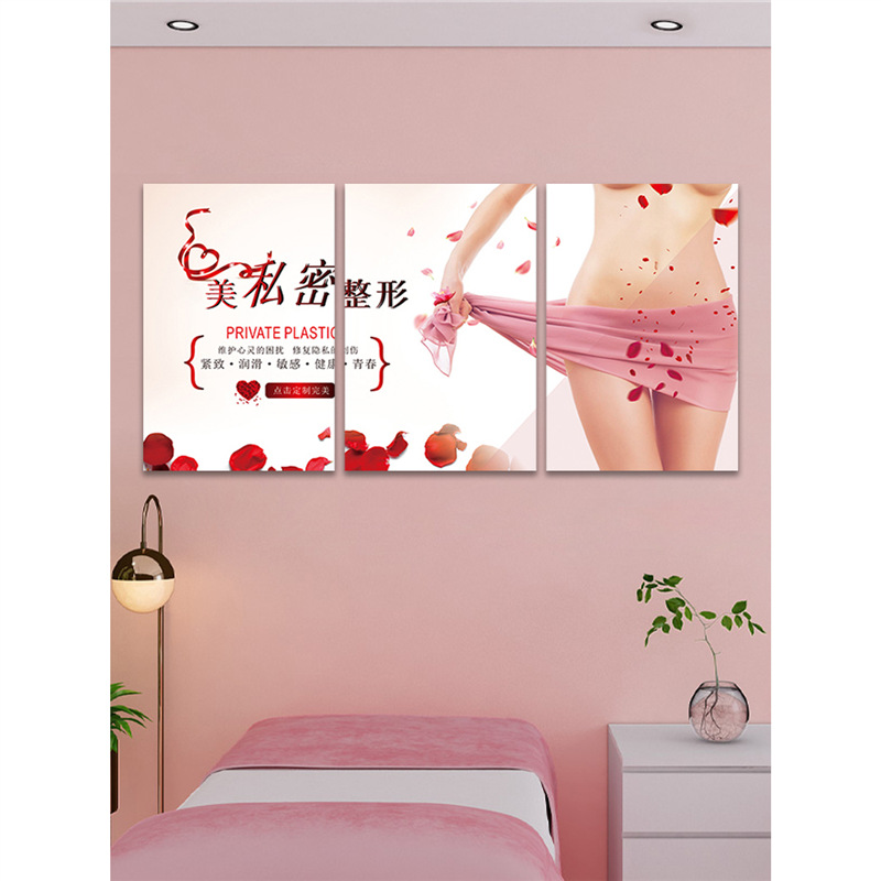 私密整装饰画保养广告海报宣传画墙壁壁画女性私处护理修复挂画