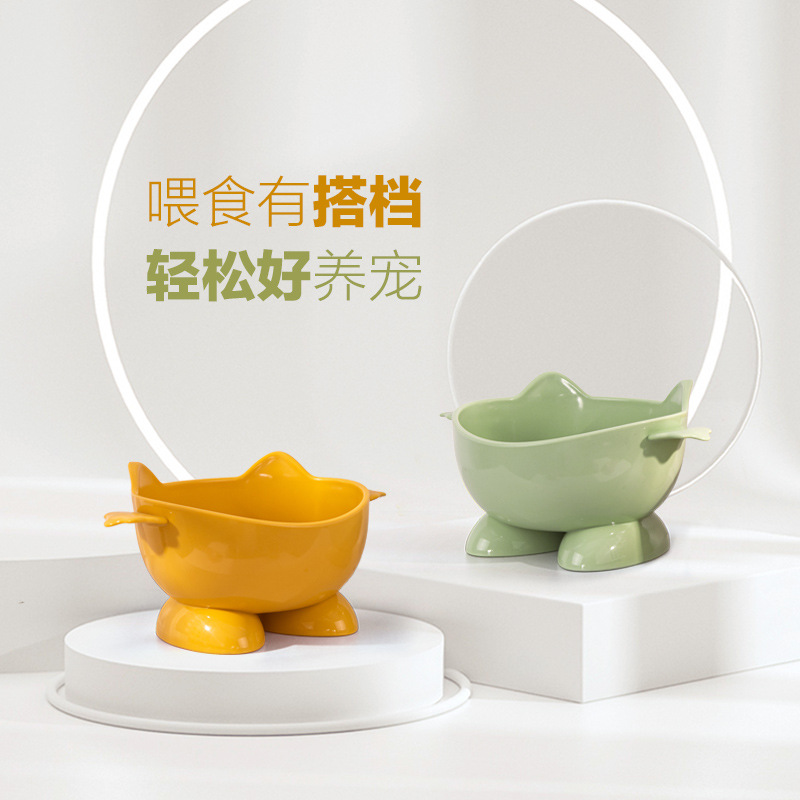 Tazón de gato alto, gran diámetro, gran capacidad, cara sucia, anti-volcado, original, venta al por mayor de fábrica de cuencos para mascotas Fat Ding