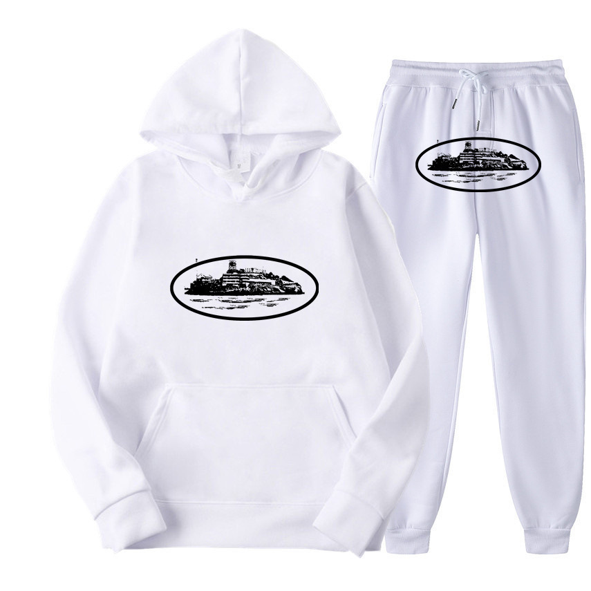 Cross-border trend street suelt sweater set Cortez blanco ropa deportiva para hombres y mujeres hip hop skateboarding set casual