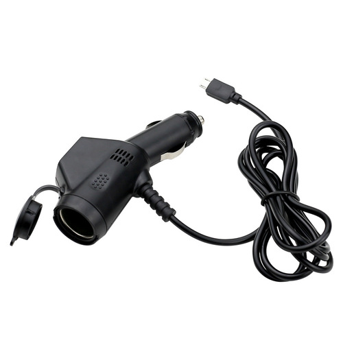 Factory wholesale car charger with cigarette lighter socket and dual USB ports, compatible with Android head phone charging cable
