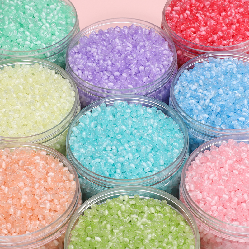 4mm cat's eye glass rice beads domestic super high quality round beads diy handmade bracelet accessories cross-border hot sale