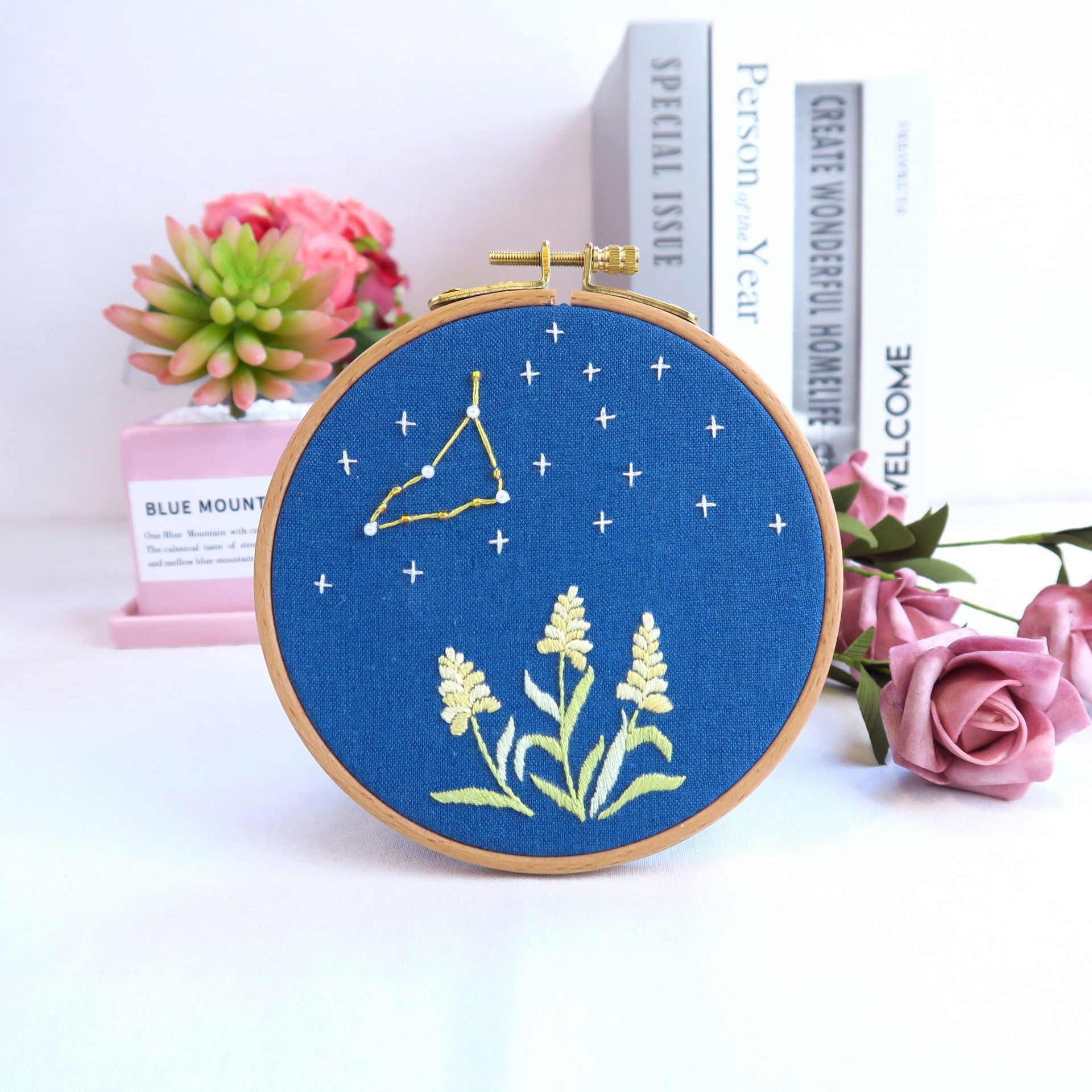 Fábrica al por mayor bordado DIY hecho a mano material paquete matar tiempo principiante creativo tela pequeña pintura