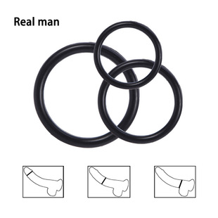 Adult Sex Products Silicone Sin Lock Ring Anti-shooting Lasting Three Rings Sex Products Sin Lock Delay Penis Cover for Men