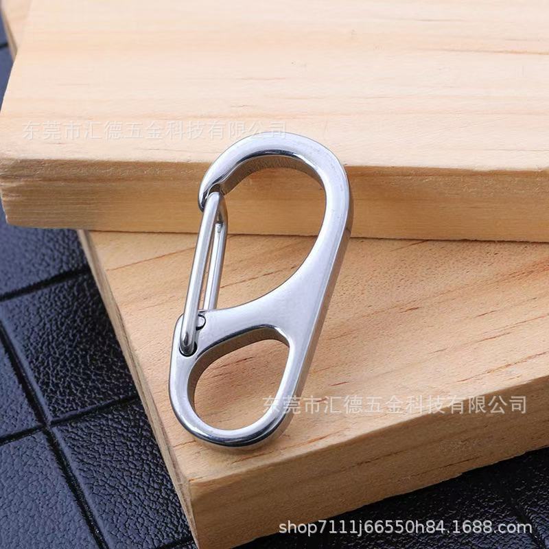 Thickened Stainless Steel Metal Keychain Luggage DIY Accessories Hook Buckle Spring Pet Dog Buckle Hanging Buckle Holiday Gift