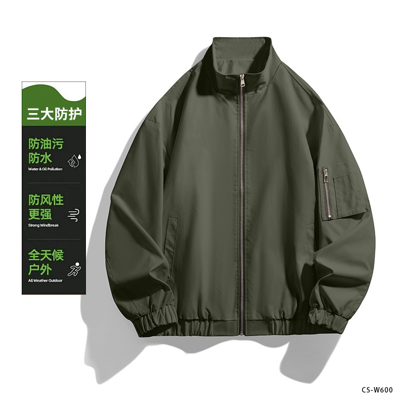 棒球领飞行员夹克定制男青年春秋季休闲时尚百搭棒球服外套印logo|undefined