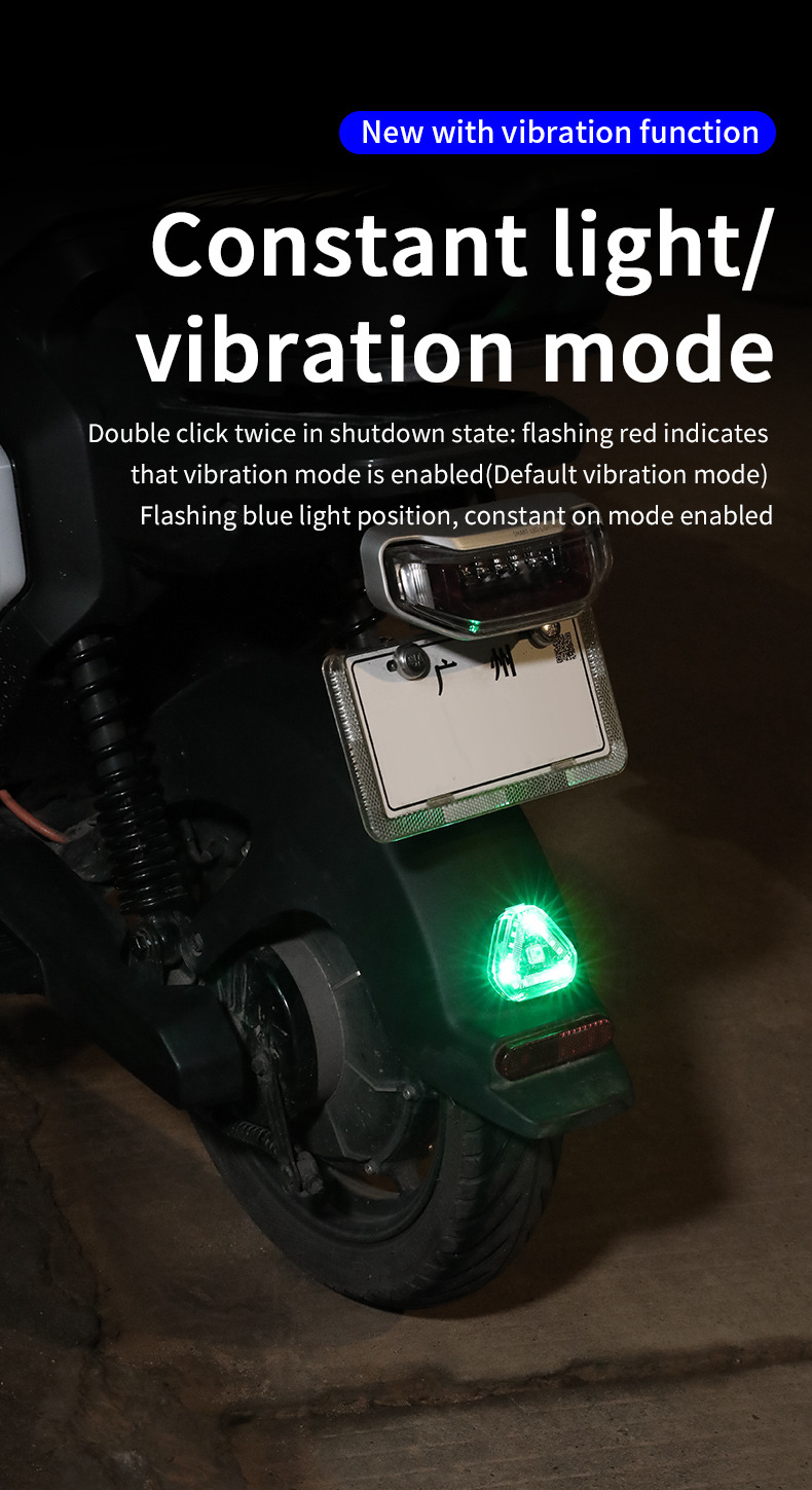 Motorcycle Navigation Light Strobe Light Modified Triangle Solar Light Universal Strobe Motorcycle Electric Non-Wired Car