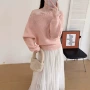 新款宽松斜肩秋冬针织衫