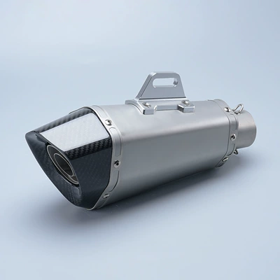 Motorcycle Modified Exhaust Pipe with Motorcycle exhaust pipe - tx-large-model-carbon-head-silver