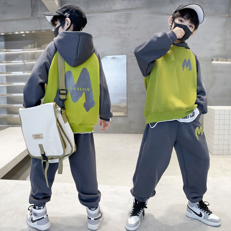 男童秋装卫衣套装春秋2024新款童装中大儿童洋气春秋季男孩衣服潮