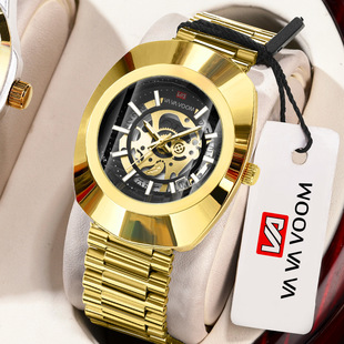 Cross-Border Vavavoom Brand Waterproof Quartz Men's Watch Fashion Casual Luminous Stainless Steel with Calendar Men's Wristwatch
