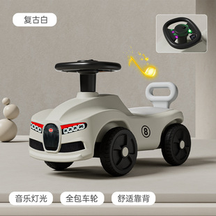 Children's scooter twist car 1-3 years old baby Music light four-wheel anti-rollover Walker children's scooter