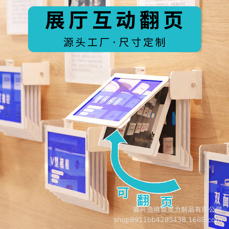 Interactive Multi-Layer Flip-Page Acrylic Picture Display Stand, Exhibition Hall Interactive Installation Case Study, Photo Culture Wall