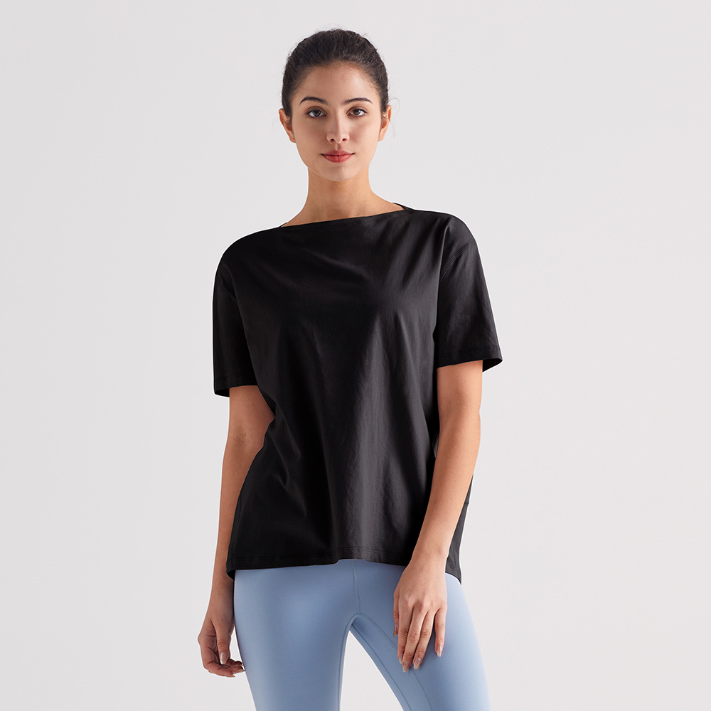 Camiseta deportiva de manga corta para mujer verano transpirable ropa de yoga de secado rápido blusa de entrenamiento chaqueta de tortuga delgada de todo fósforo