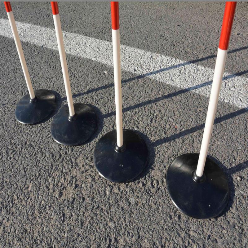 Three-Wheeled and Two-Wheeled Motorcycle Drivers Reverse and Wrap Around the Pole, Red and White Marker Poles, Practice Vehicles, Steel Base, Factory Direct Sales