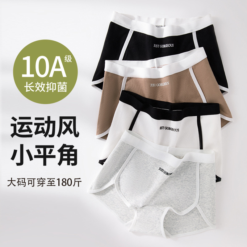 Una categoría de ropa interior de gran tamaño de algodón puro para mujer grasa mm entrepierna de algodón 10A entrepierna antibacteriana 2025 nuevo estilo deportivo pequeño bóxer