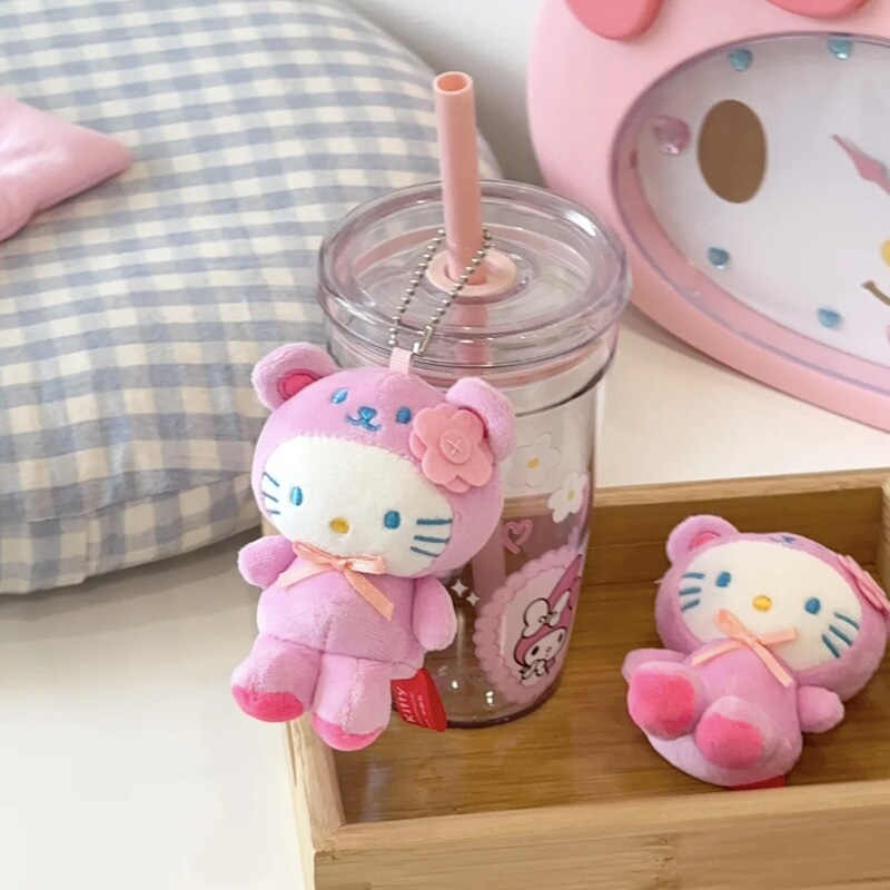 中古迷你紫色物语熊hellokitty包包挂件迷你小熊kt猫玩偶公仔挂饰|undefined